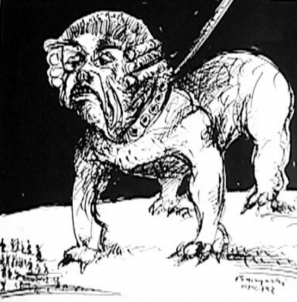 Black pen & ink illustration. ©️ 1993 Waldemar A.S. Buczynski onwards.